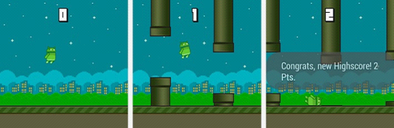 Android Wear智能手表也能玩Flappy Bird啦