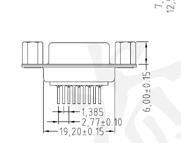 DP-09FW半金前鉚實心螺母6.0連接器4