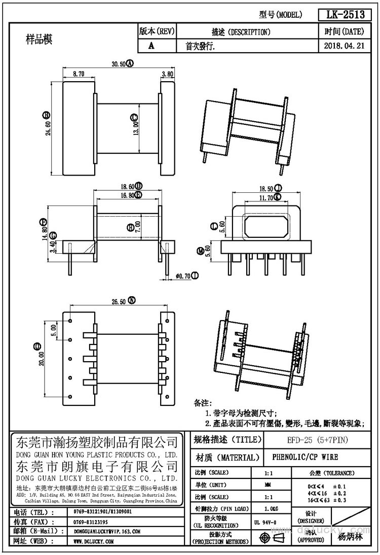 LK-2513 EFD-25臥式(5+7PIN)