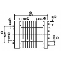 FX-S-2001/EEL-19SMD 臥式平槽(8+4P)