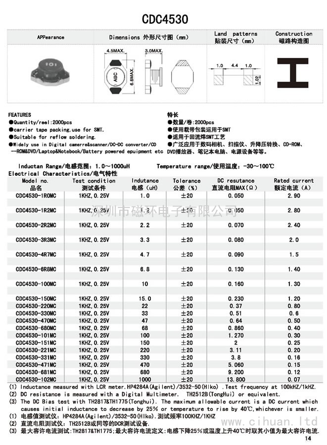 CDC4530貼片功率電感 