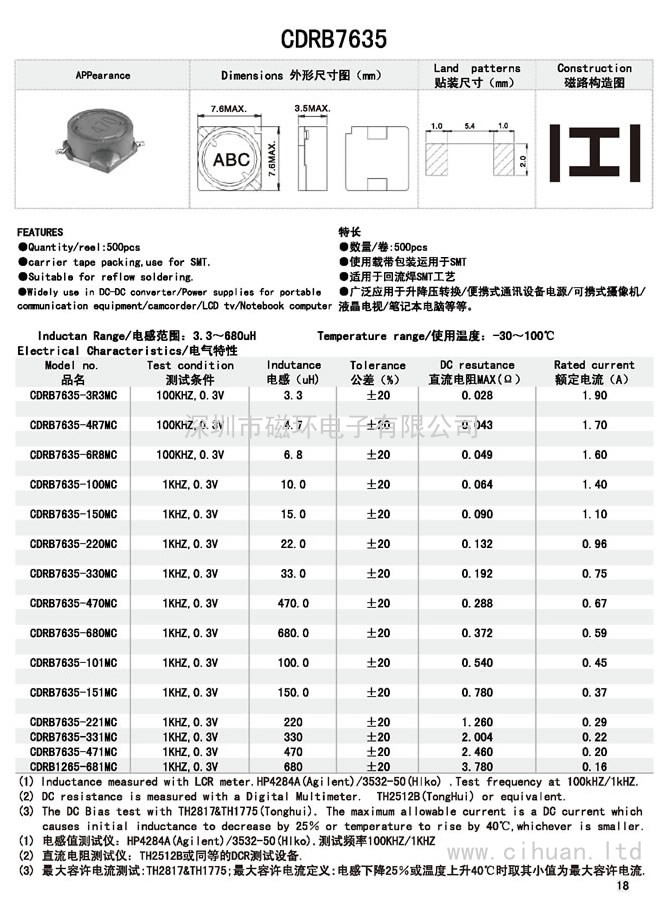 CDRB7635貼片功率電感 