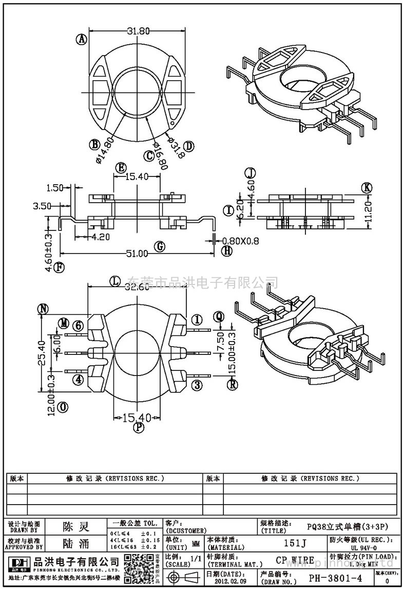 PH-3801-4 PQ38立式單槽(3+3P)