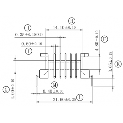 EPC-1902臥式4+6P 六槽L腳
