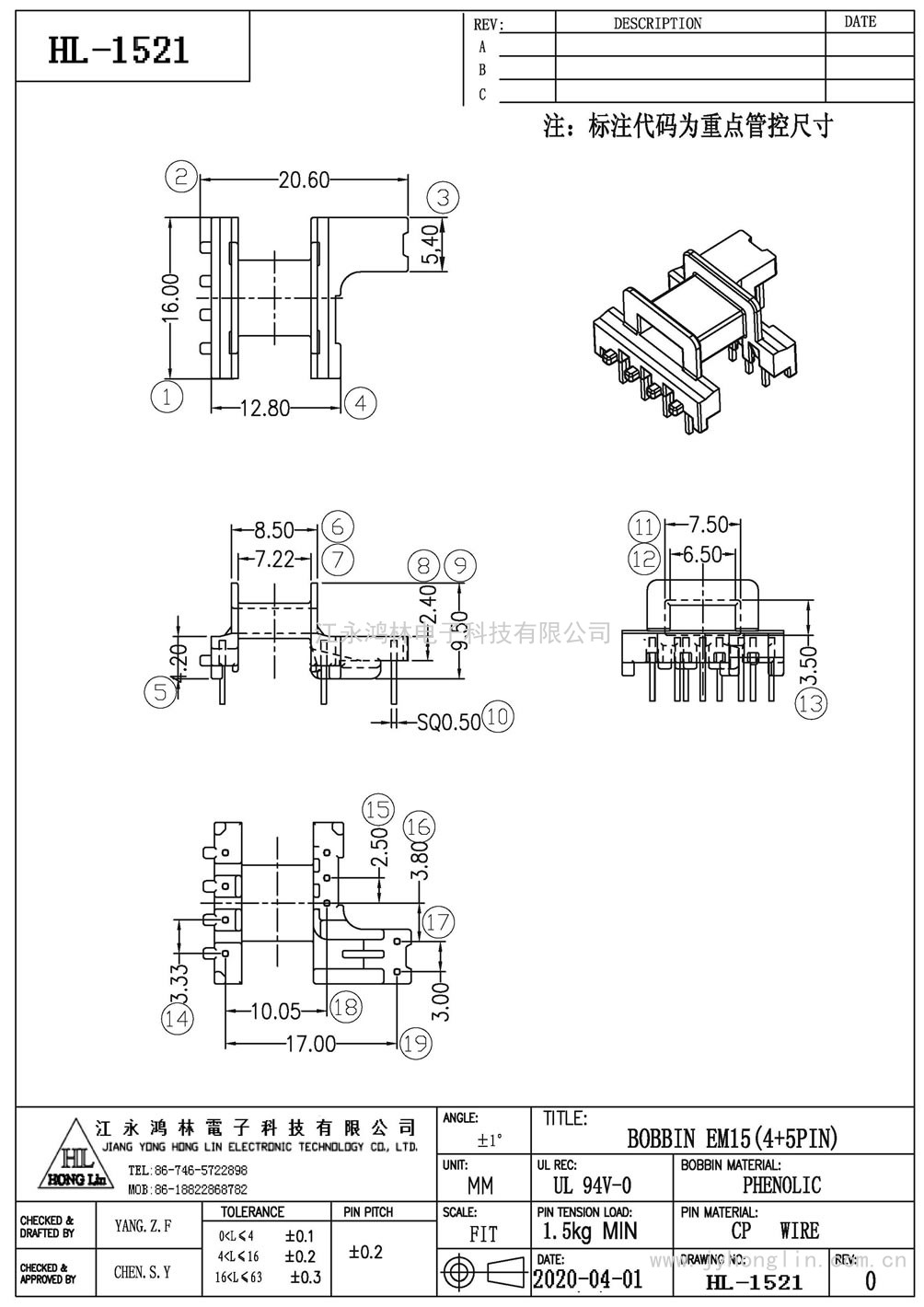 HL-1521/EM-15臥式(4+5P)