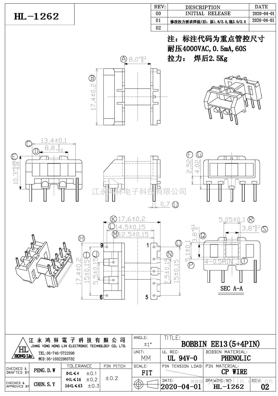 HL-1262/EE-13臥式(5+4P)