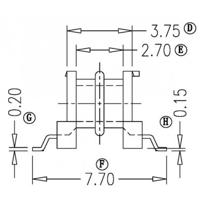 EE-502/EE-50 EE-5.0雙槽(3+3PIN)海鷗腳