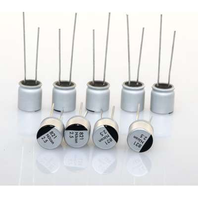 插件固態(tài): 2.5v/820uf  8x8mm