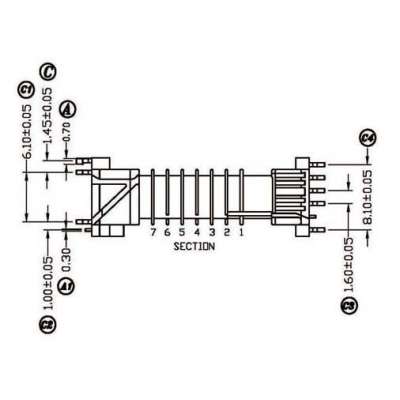 Z-0901/SMD UI9.8臥式(4+5PIN)