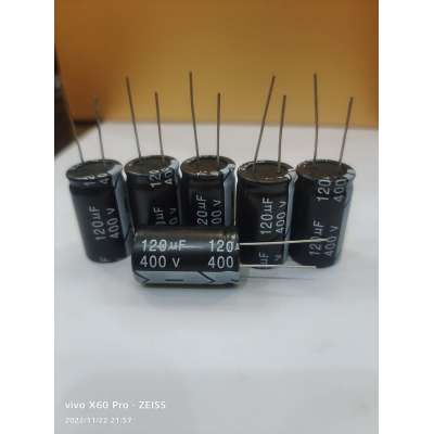 插件鋁電解電容：120UF/400V  18x32mm