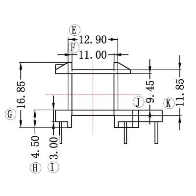 RH-EF-21/EF21臥式(4+1+2PIN)