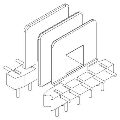 SR-EE-2506/EE-25臥式雙槽(5+5)PIN