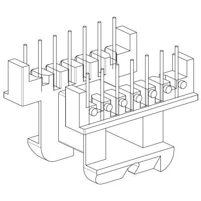 SR-EE-4001/EE-40臥式單槽(7+7)PIN