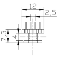 HXE-EE14  EE14立式4+4針