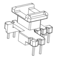 HXB-EI1627-1 EE16 EE1608加寬安規(guī)立式5+3+2針