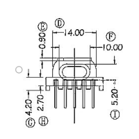 HXL-EPC17直插臥式5+5針