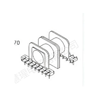 HX-4403 ER44 ETD44 雙槽七字針L腳臥式8+8針（配套HX-4403外殼）