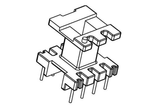 JDC-EI-1907立式(4+4)PIN 針徑Φ0.6 腳距4.0 排距11.0 幅寬7.0