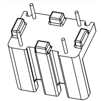 SQ-1518(2+2)PIN 立式12.8*10,中間隔片1.2