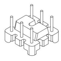 HX-012 磁環底座 3+3針 BASE