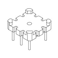 HX-012-1 磁環底座 3+3針 BASE
