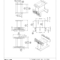 煥升塑料EI-5502立式11+11 高頻變壓器